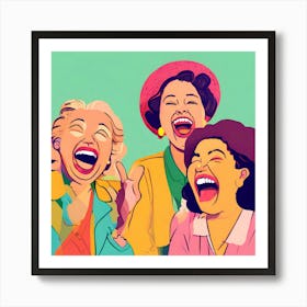 Women Laughing Art Print