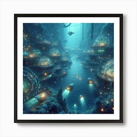 Underwater City 7 Art Print