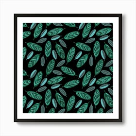 Leaves Pattern Abstract Blade Art Print