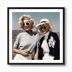 Marilyn Monroe And Jane Fonda Art Print