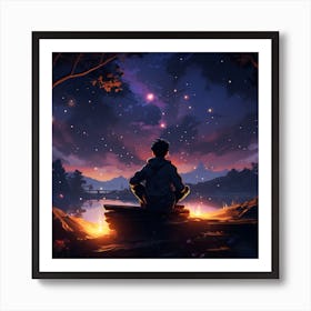 Cosmic Contemplation Art Print