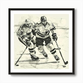 A Ice Hockey Match Hand Drawn Sketch Illustratio 1718700802 4 Art Print