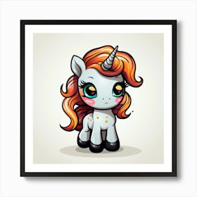 Cute Unicorn 791 Art Print