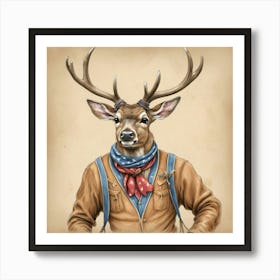 American Deer Art Print