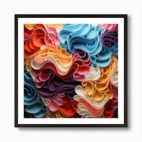 Colorful Paper Art Art Print