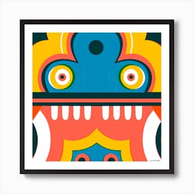 Rgb Monster Rubeus Square Art Print