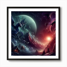 Dragons In The Sky Art Print