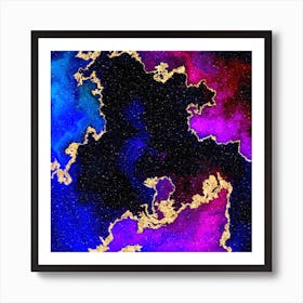 100 Nebulas in Space with Stars Abstract n.097 Art Print