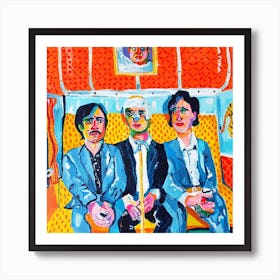 Brothers On A Train Art Print