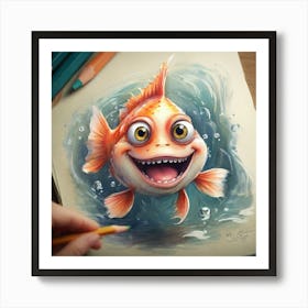 Fish Drawing 2 Art Print