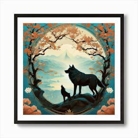 Wolf in the Woods Art Print