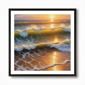 Sunset At The Beach 8 Art Print