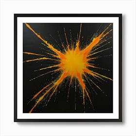 Orange Burst 1 Art Print