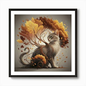 Autumn Cat 1 Poster