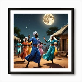 African Dancers 5 Art Print