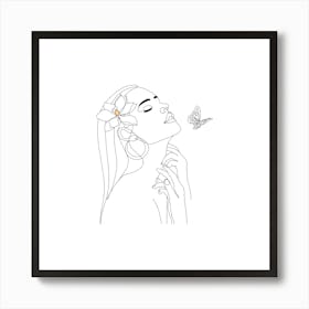 Boho art, calligraphy, face art, Scandinavian art, modern art, fine art.4 Art Print