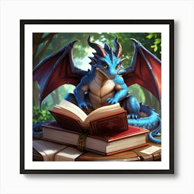 Blue Dragon Reading Book 1 Art Print