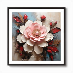 Camellia flower 6 Art Print