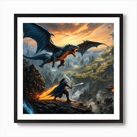 Dragon In The Sky Art Print