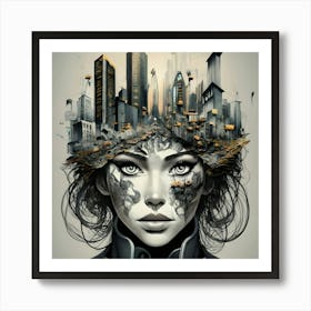 Futuristic Cityscape City Of Dreams Art Print