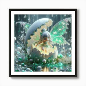 Fairy In The Rain 9 Art Print