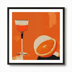 Aperol Minimalist Art print Art Print