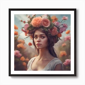 Flower Girl Art Print