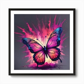 Butterfly Painting 307 Art Print