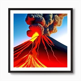 Volcano Eruption 14 Art Print
