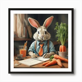 Rabbit At Work Art Print