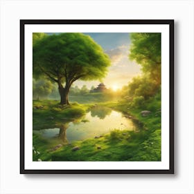 Chinese Landscape Painting Art Print