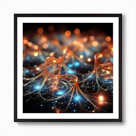 Abstract Light Rays Art Print