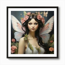 Fairy With Butterfly Wings Art Print 0 Art Print