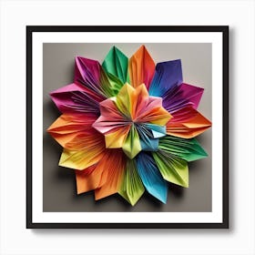 Origami Flower Flowers of stunning colors Art Print