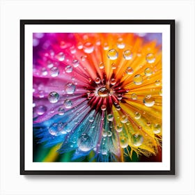 Colorful Dandelion Art Print