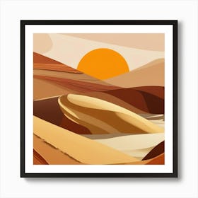 Abstract Desert Landscape Art Print