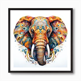 Elephant Series Artjuice By Csaba Fikker 039 Art Print