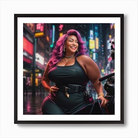 Gorgeous Beautiful Buxom Woman with Big Smile Art Print