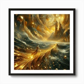 Golden City 1 Art Print