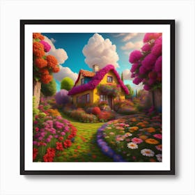 Fairy House In The Garden Art Print