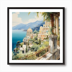 Twilight Tints: Monet's Mediterranean Art Print
