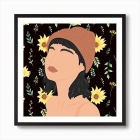 Flower Girl Poses (2) Art Print