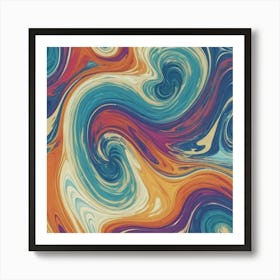 Swirl Liquid Pattern Art Print 2 Art Print