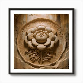 Chinese Stone Carving Art Print