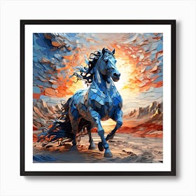 Horse In The Desert Art Print