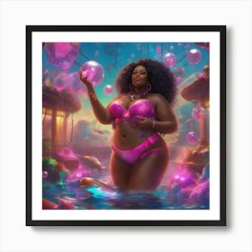 Pink Bubbles Art Print