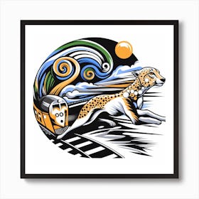 Greyhound Vs Art Print