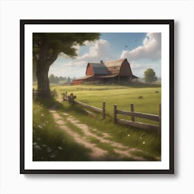 Farm In The Countryside 47 Art Print