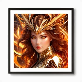 Golden Goddess okh Art Print