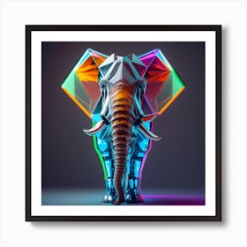 Abstract Elephant Art Print